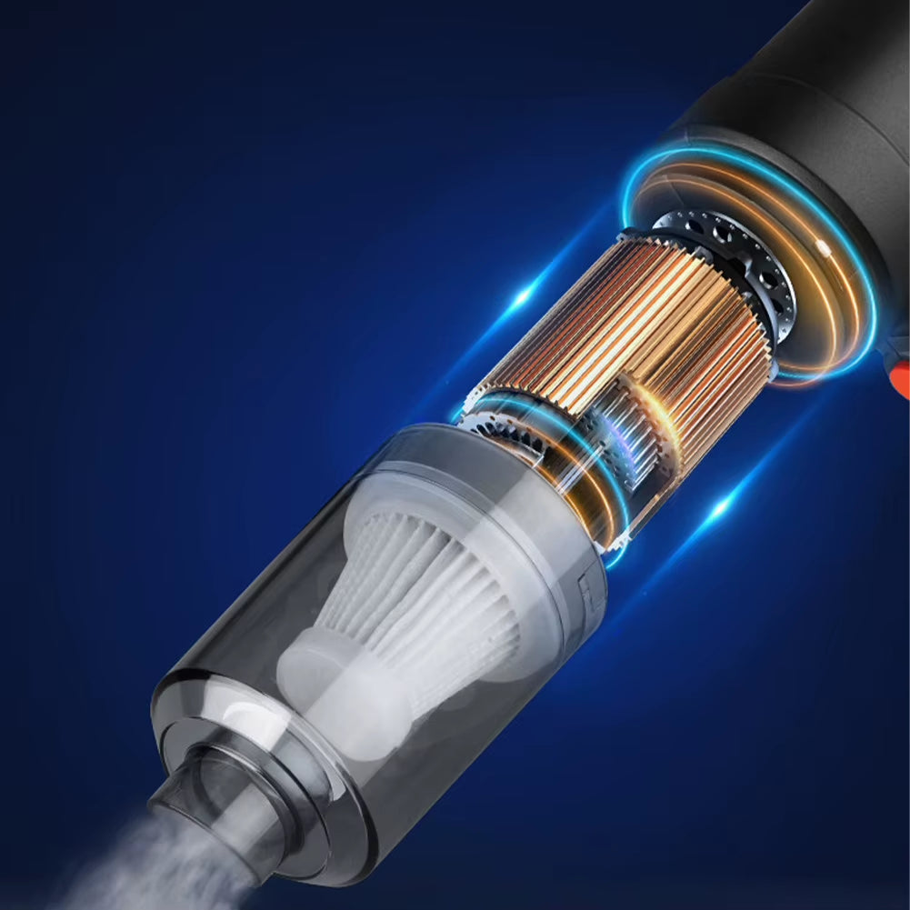Wireless Auto Vacuum USB Charging Car Vacuum Mini Vacuum Cleaner Deep Cleaning 3500Pa Suction for Home Car Pet Hair and Office