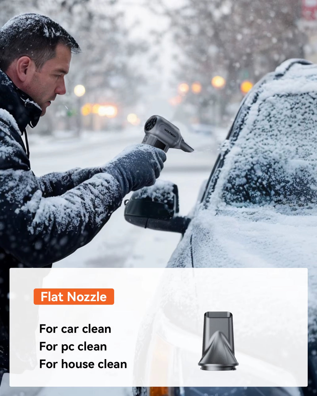 WOLFBOX MF100 Electric Air Duster Air Blower-150000Rpm Super Power, Rechargeable 3-Gear Brushless Motor for Car/Pc/Home/Outdoor