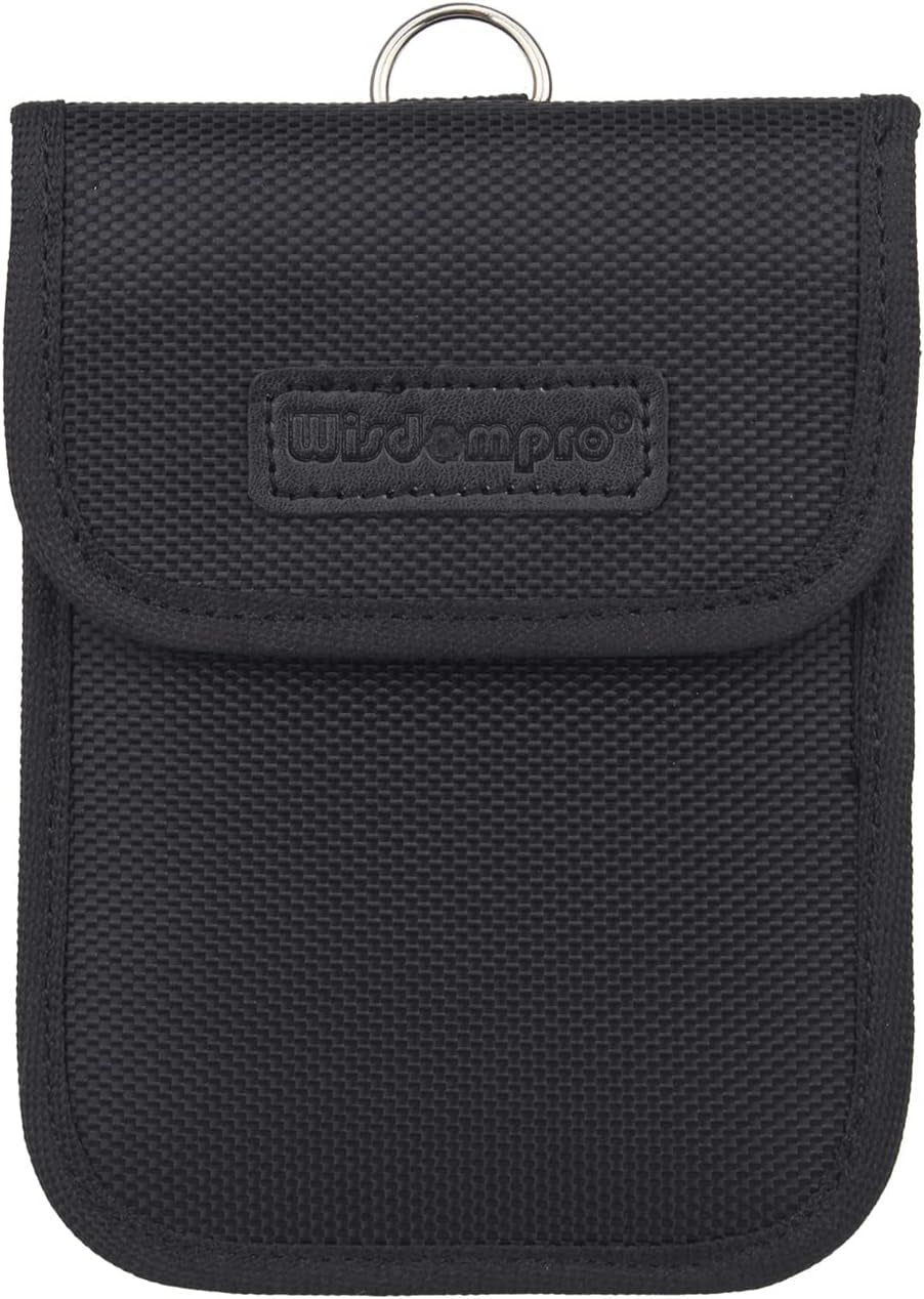 Faraday Pouch for Car Keys, Car Key Signal Blocking Pouch, RFID Blocker for Car Keys, Anti-Theft Remote Keyless Entry Protector - Black