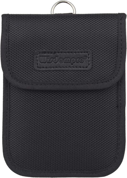 Faraday Pouch for Car Keys, Car Key Signal Blocking Pouch, RFID Blocker for Car Keys, Anti-Theft Remote Keyless Entry Protector - Black