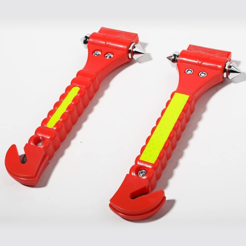 2PCS Window Breaker Seatbelt Cutter,Car Emergency Escape Tool,Car Safety Hammer,2-In-1 Seat Belt Cutter and Glass Breaker,Car Escape Tool,Emergency Car Window Breaker,Fit for Various Vehicles