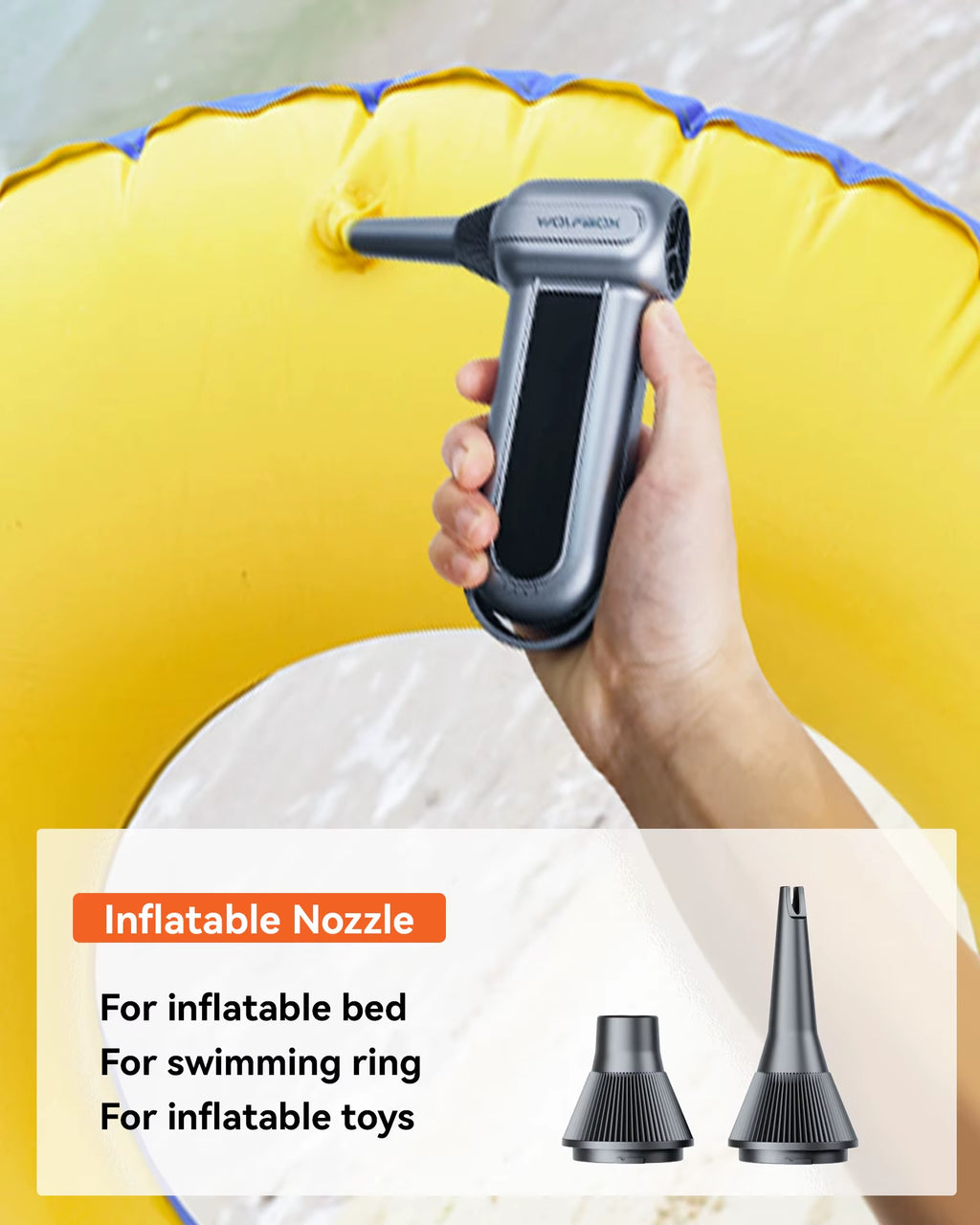 WOLFBOX MF100 Electric Air Duster Air Blower-150000Rpm Super Power, Rechargeable 3-Gear Brushless Motor for Car/Pc/Home/Outdoor