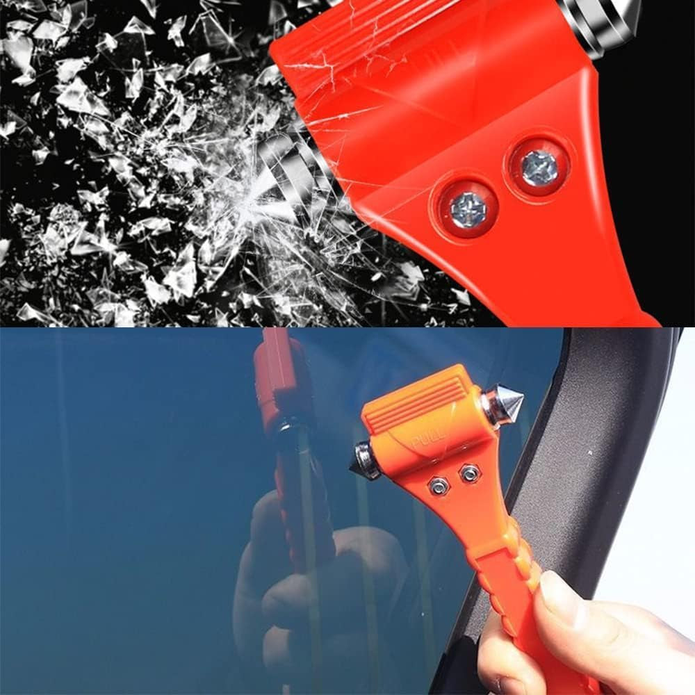 2PCS Window Breaker Seatbelt Cutter,Car Emergency Escape Tool,Car Safety Hammer,2-In-1 Seat Belt Cutter and Glass Breaker,Car Escape Tool,Emergency Car Window Breaker,Fit for Various Vehicles