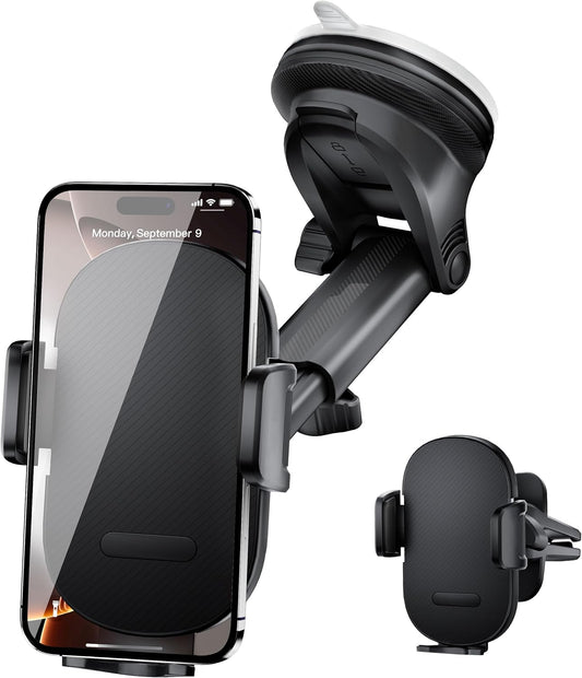 Upgraded Car Phone Holder, Car Phone Mount 360° Rotation,