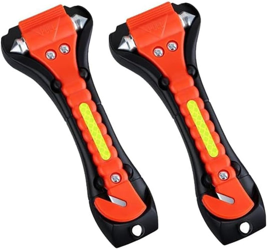 2PCS Window Breaker Seatbelt Cutter,Car Emergency Escape Tool,Car Safety Hammer,2-In-1 Seat Belt Cutter and Glass Breaker,Car Escape Tool,Emergency Car Window Breaker,Fit for Various Vehicles