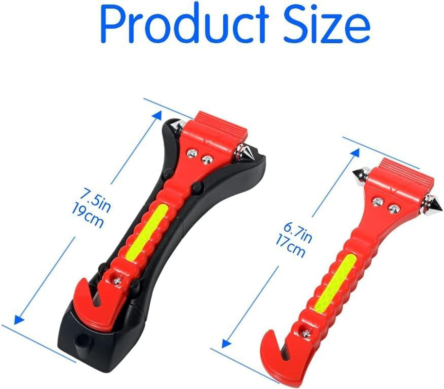 2PCS Window Breaker Seatbelt Cutter,Car Emergency Escape Tool,Car Safety Hammer,2-In-1 Seat Belt Cutter and Glass Breaker,Car Escape Tool,Emergency Car Window Breaker,Fit for Various Vehicles